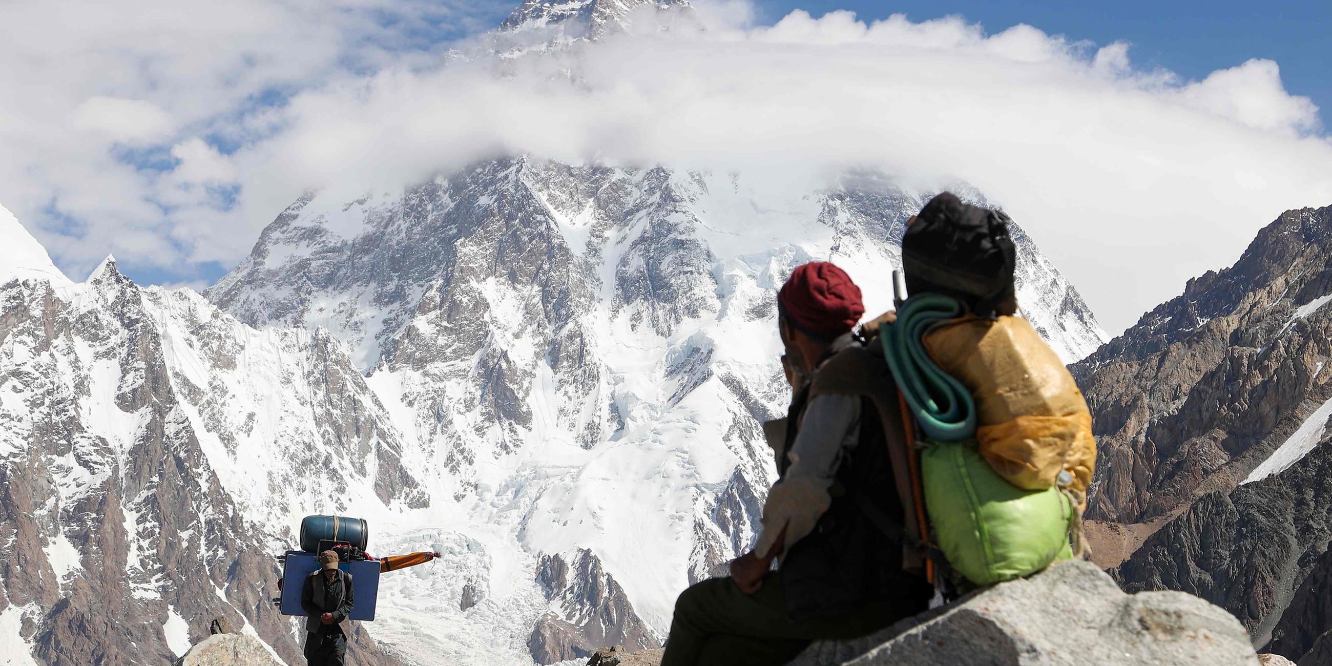 Blick auf den K2, den zweithöchsten Berg der Welt im Karakorum-Gebirge in Pakistan. (15.07.2023)