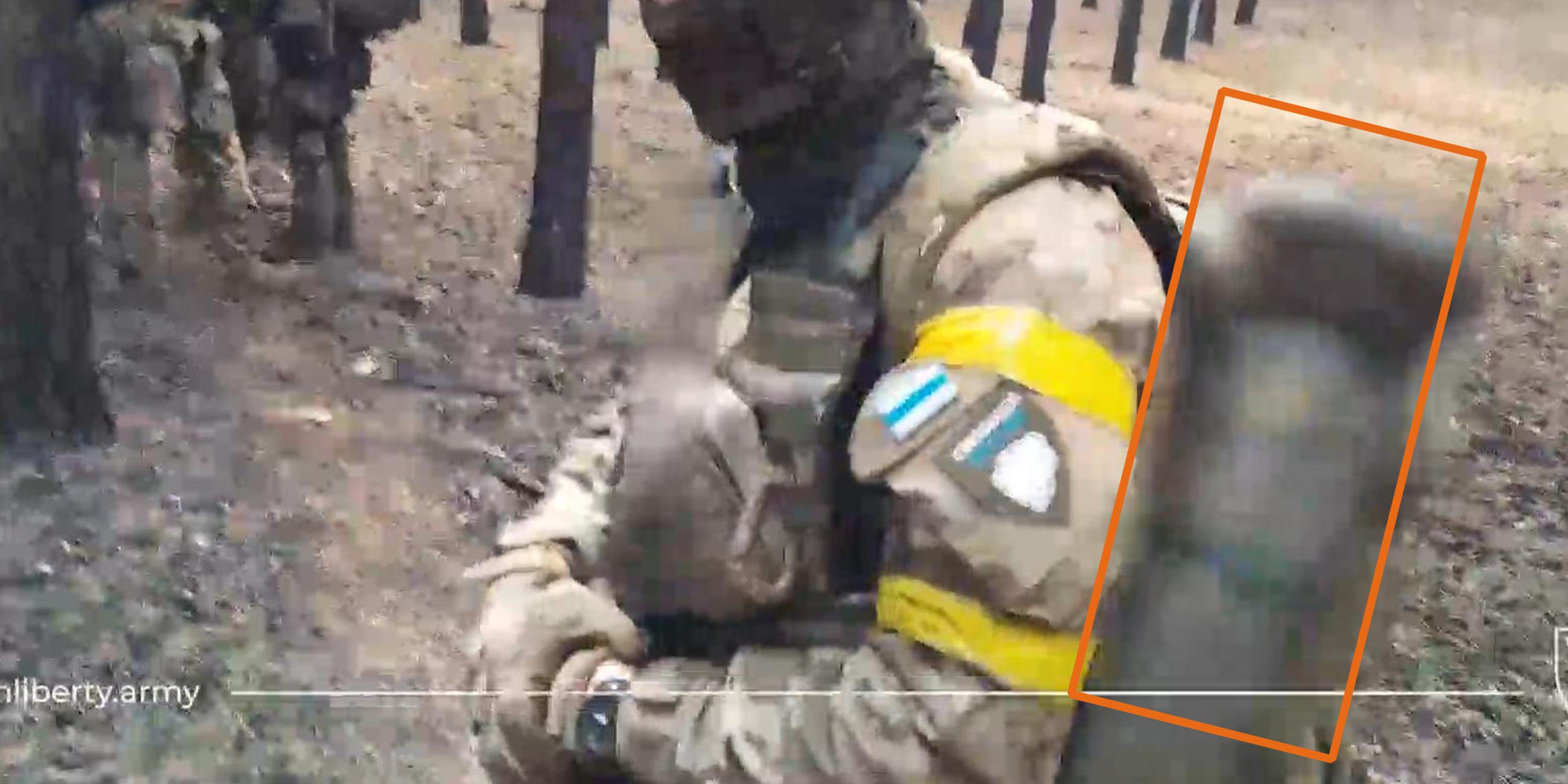 Screenshot aus Video:  Kämpfer der Legion "Freiheit Russlands" in einem Image-Video