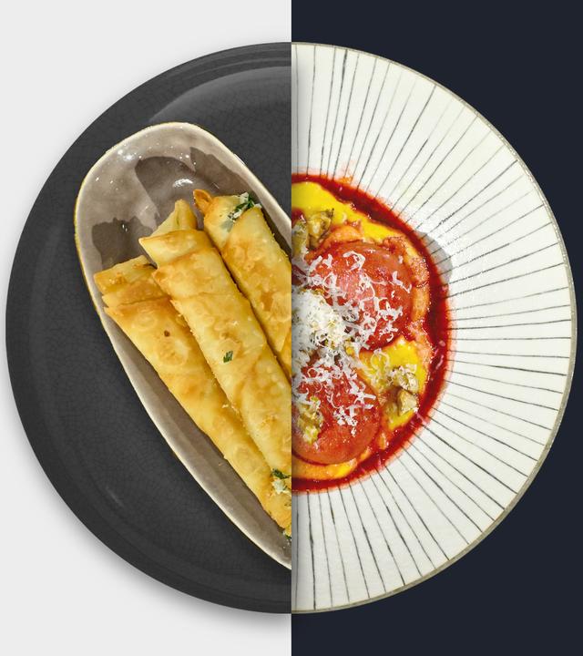 Käse-Börek vs. Rote-Bete-Gnocchi