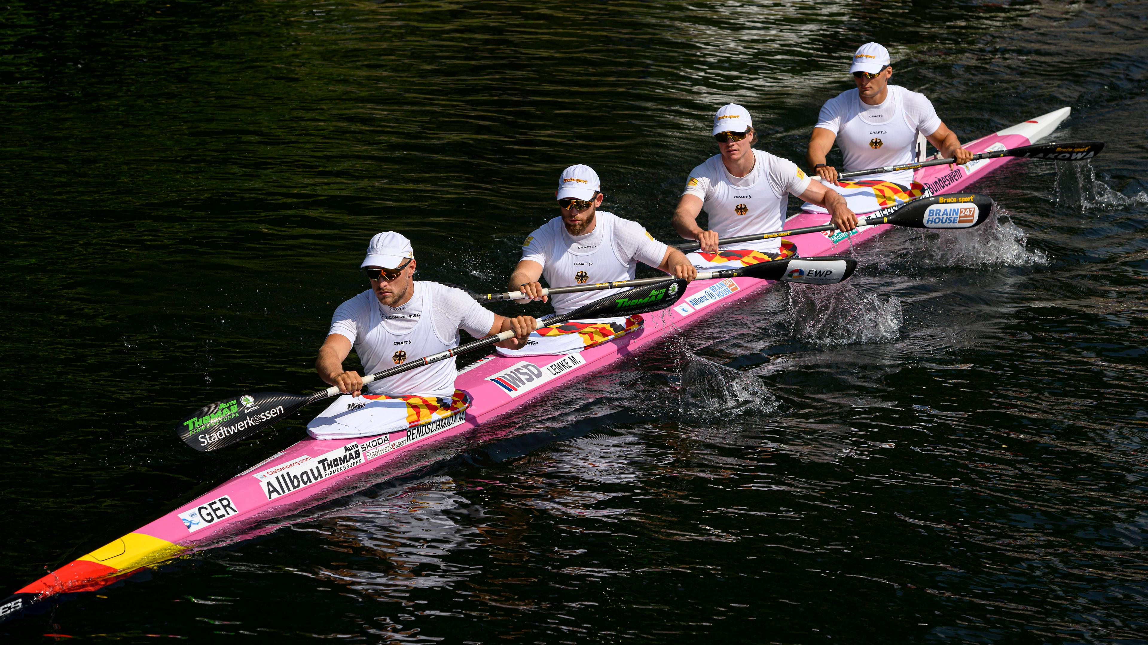 Deutscher Kajak-Vierer bei der WM in Duisburg