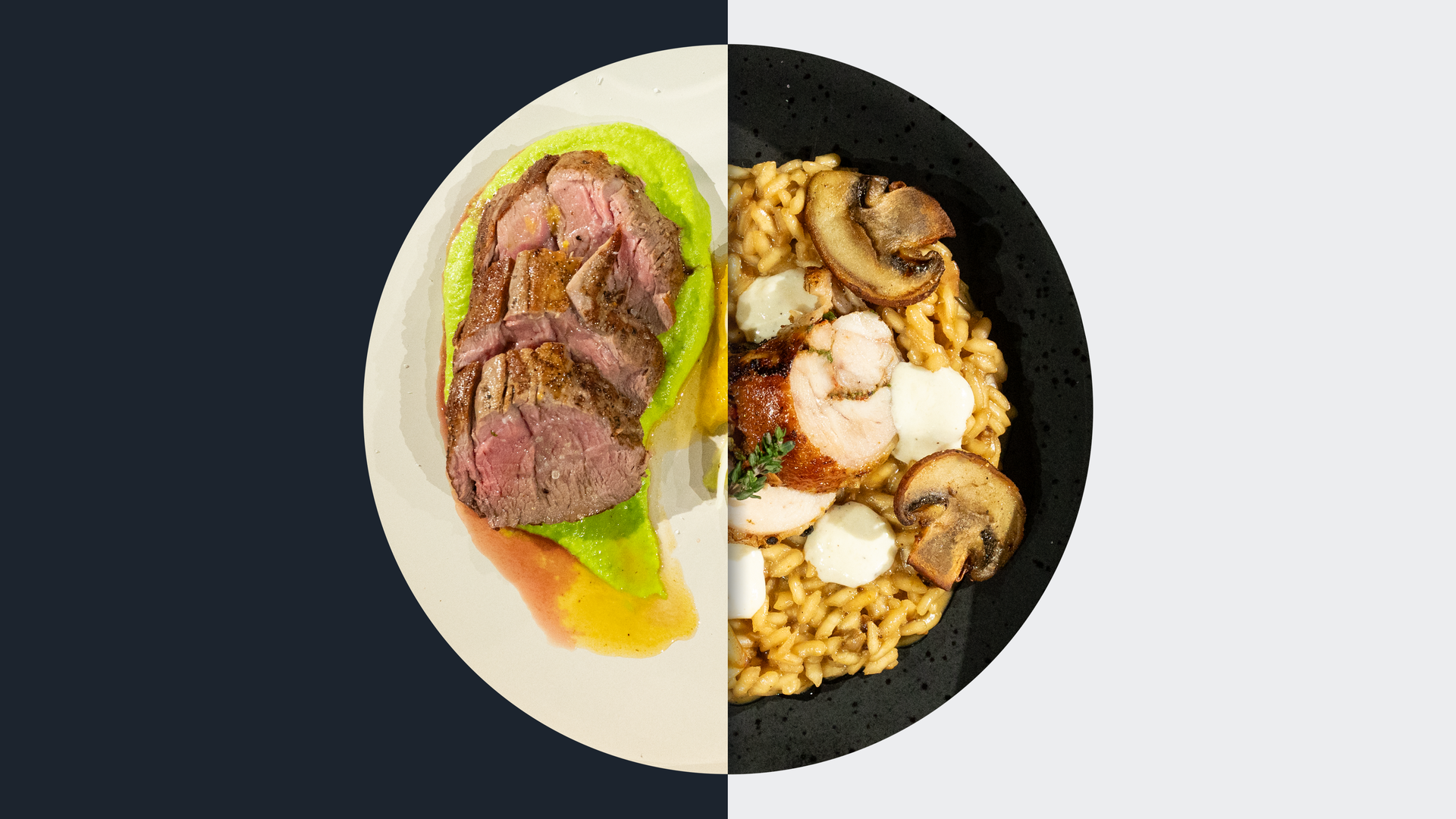 Kalbsfilet vs. Hähnchen-Involtini