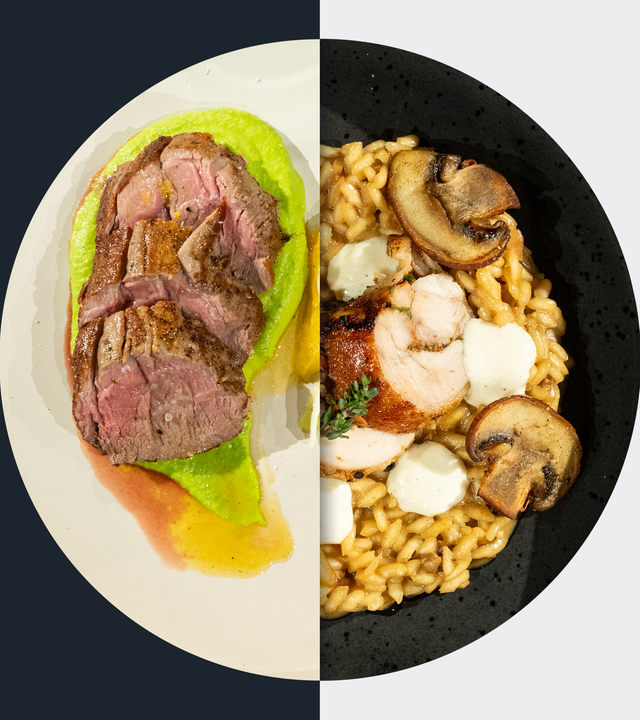 Kalbsfilet vs. Hähnchen-Involtini