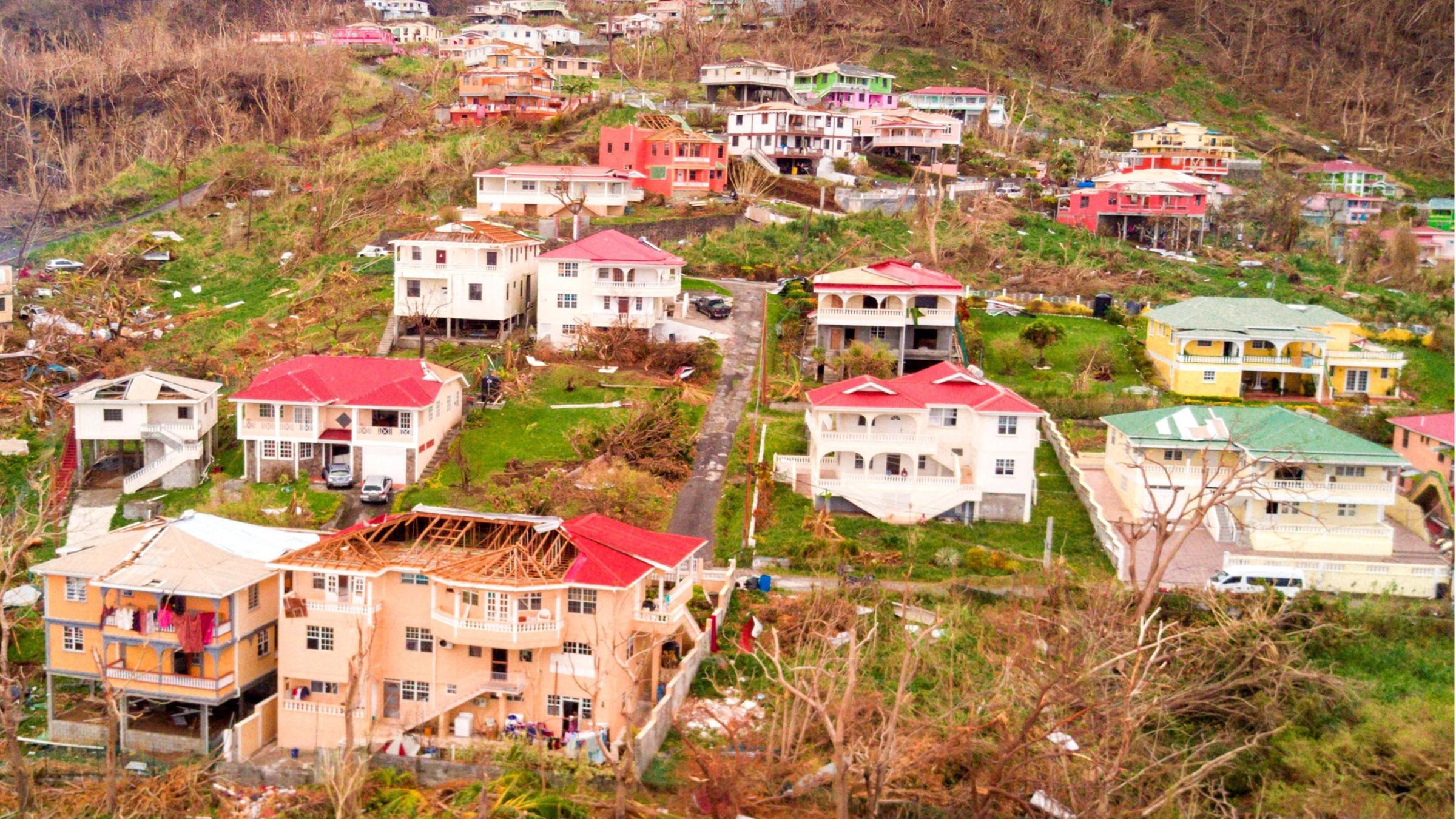 Kaputte Häuser und viele Trümmer: Dominica nach dem Hurrikan.