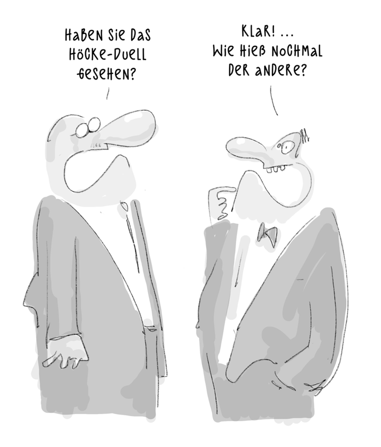 TV-Duell-Karikatur
