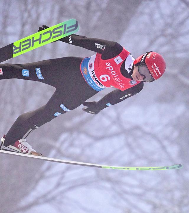 Karl Geiger beim Skispringen am 30.01.2026 in Willingen.