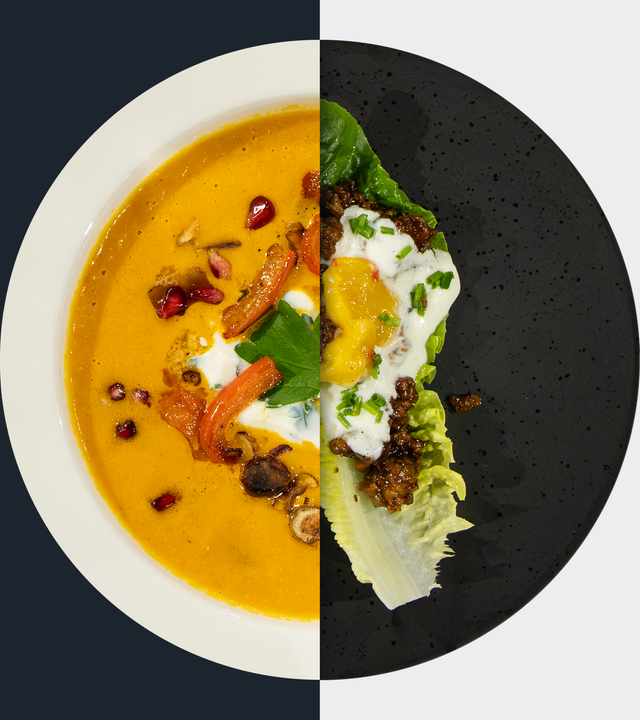 Karotten-Paprika-Suppe vs. Tan-Tan-Salat