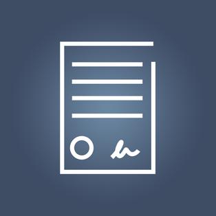 Icon Typical für passgenaue Qualifikation: Stilisiertes Zeugnis