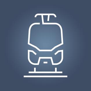 Icon Typical für Mobilitätsangebote des ZDF: Bahn von vorne