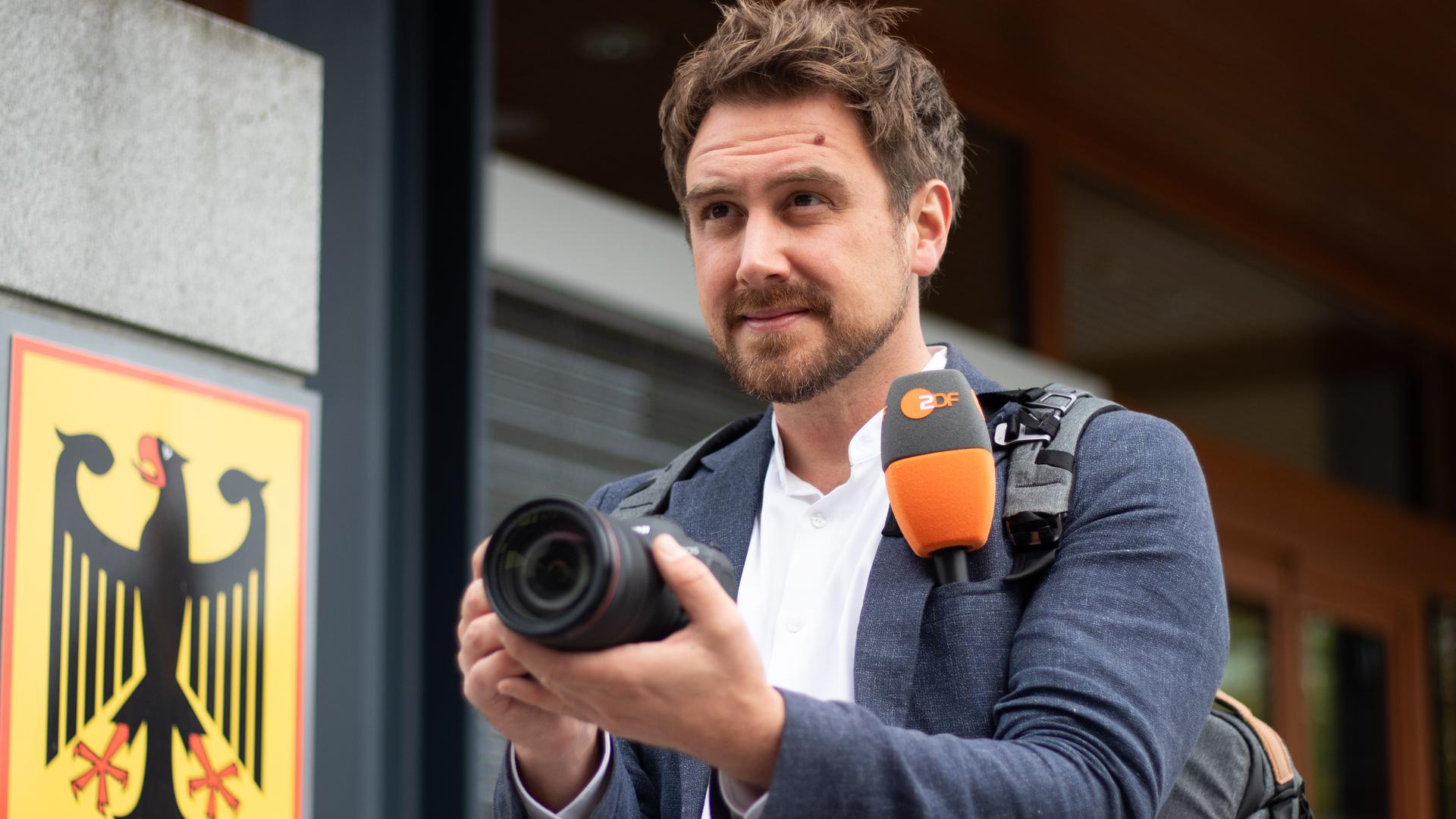 Reporter bei der Arbeit