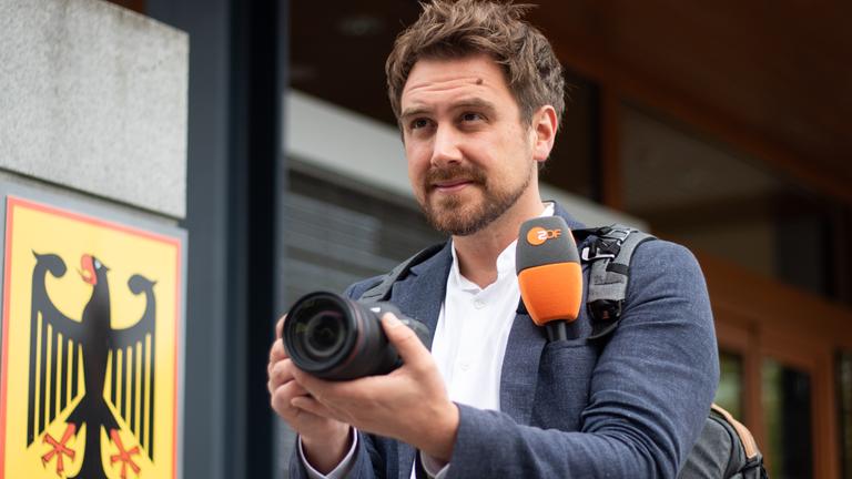 Reporter bei der Arbeit