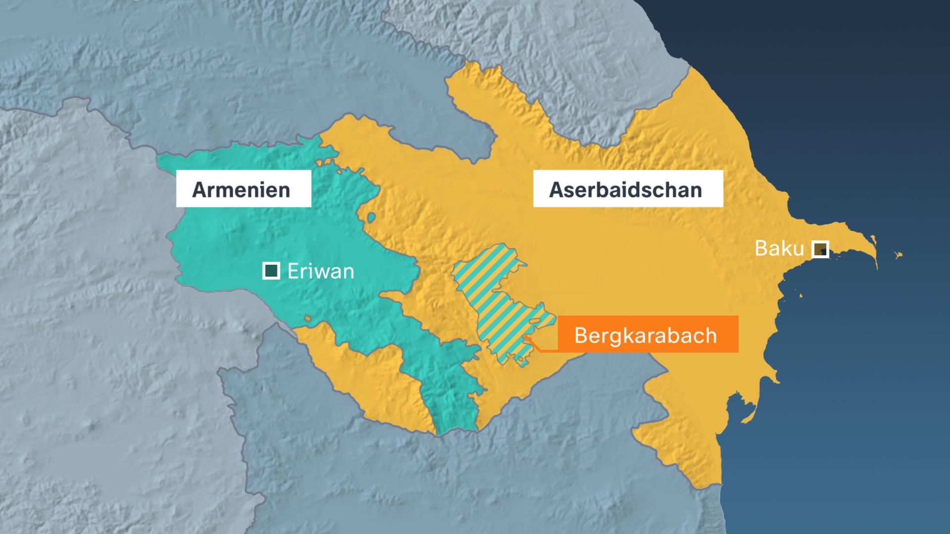 Karte von Bergkarabach