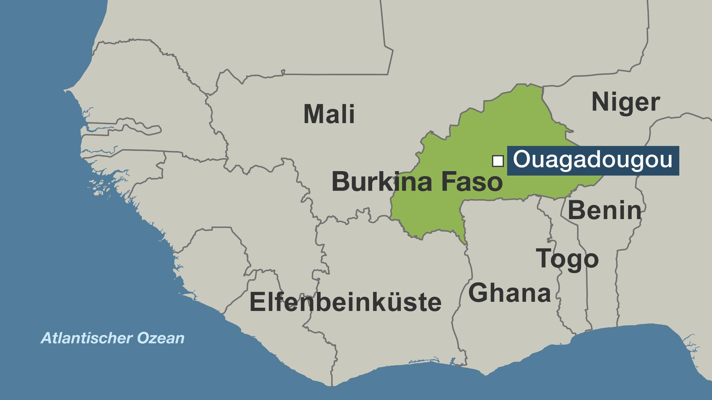 Karte Burkina Faso