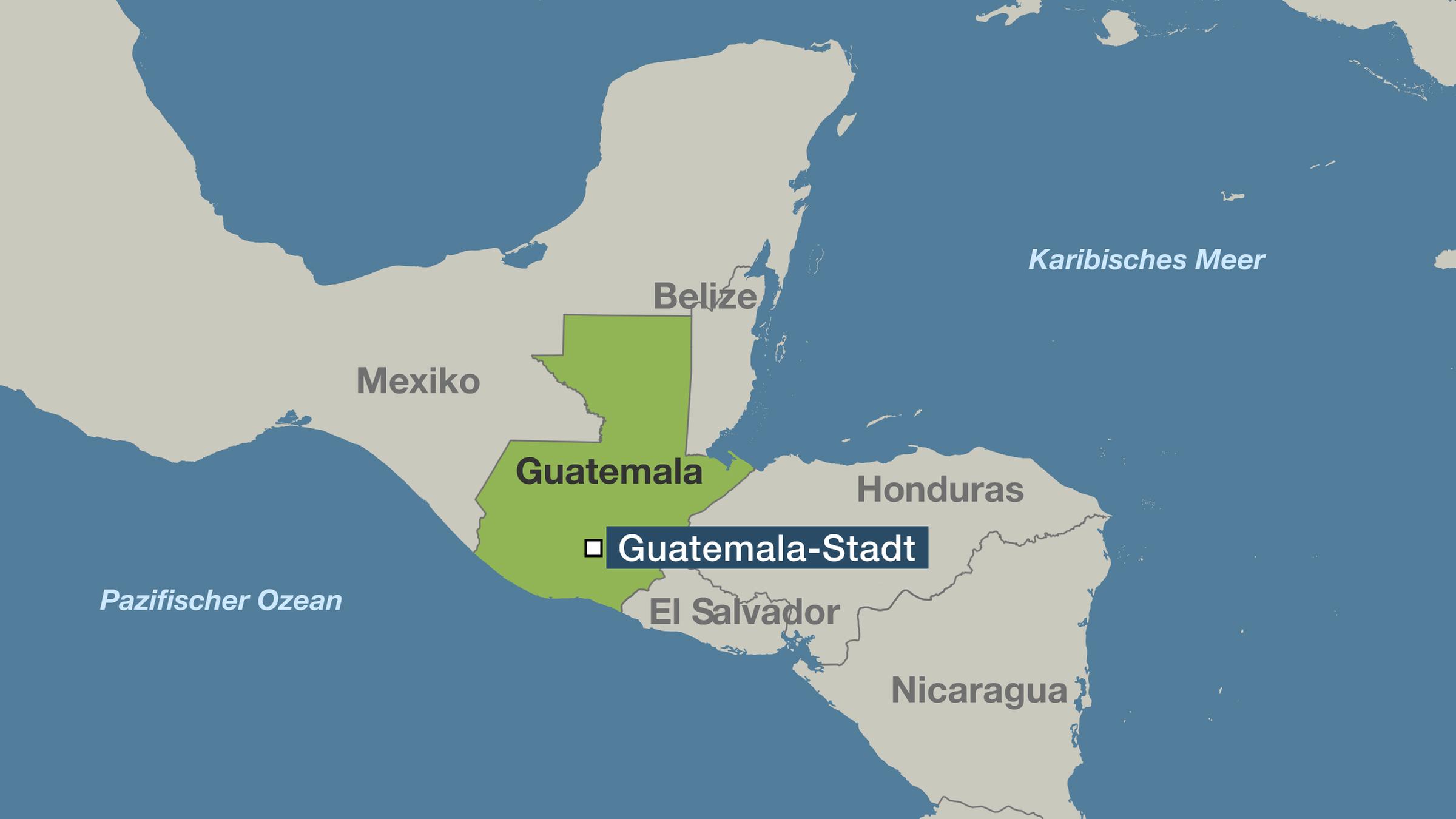 Karte: Guatemala - Guatemala-Stadt