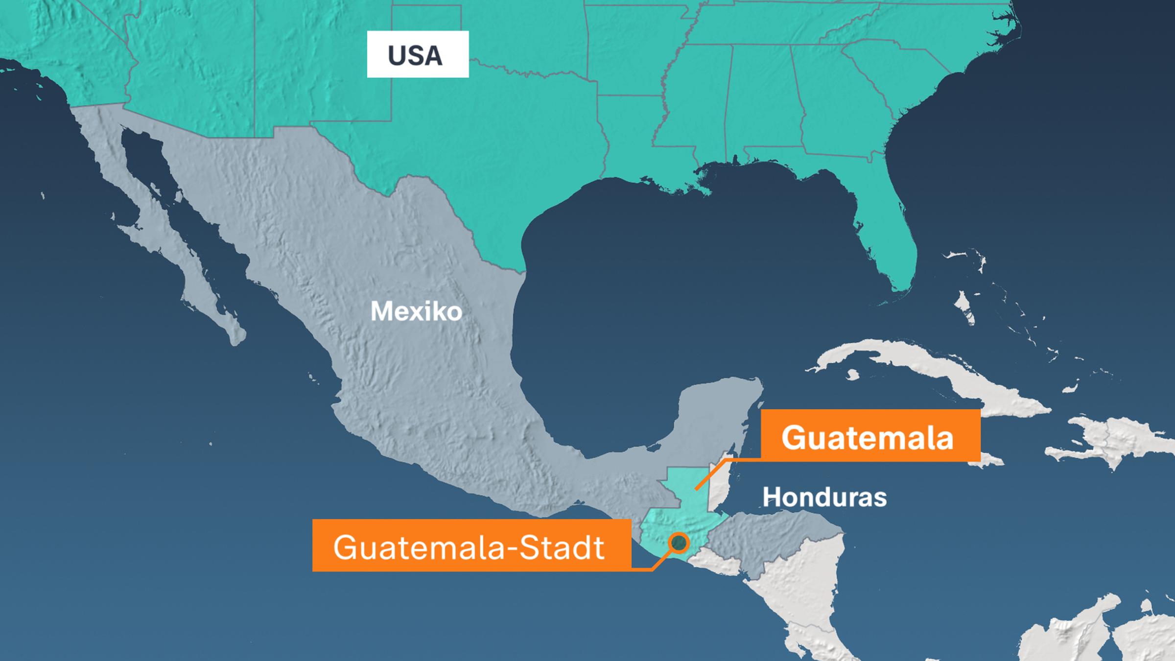Karte: Guatemala