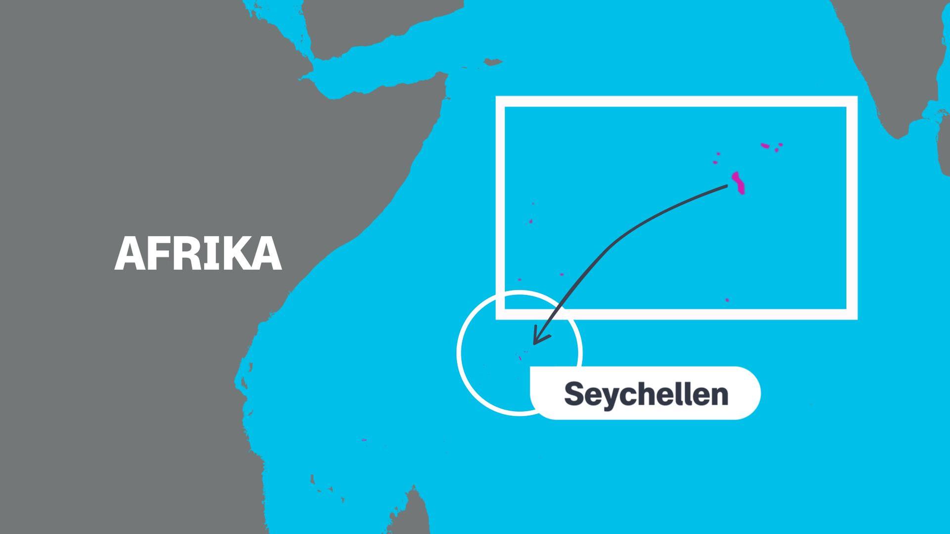 Karte Seychellen
