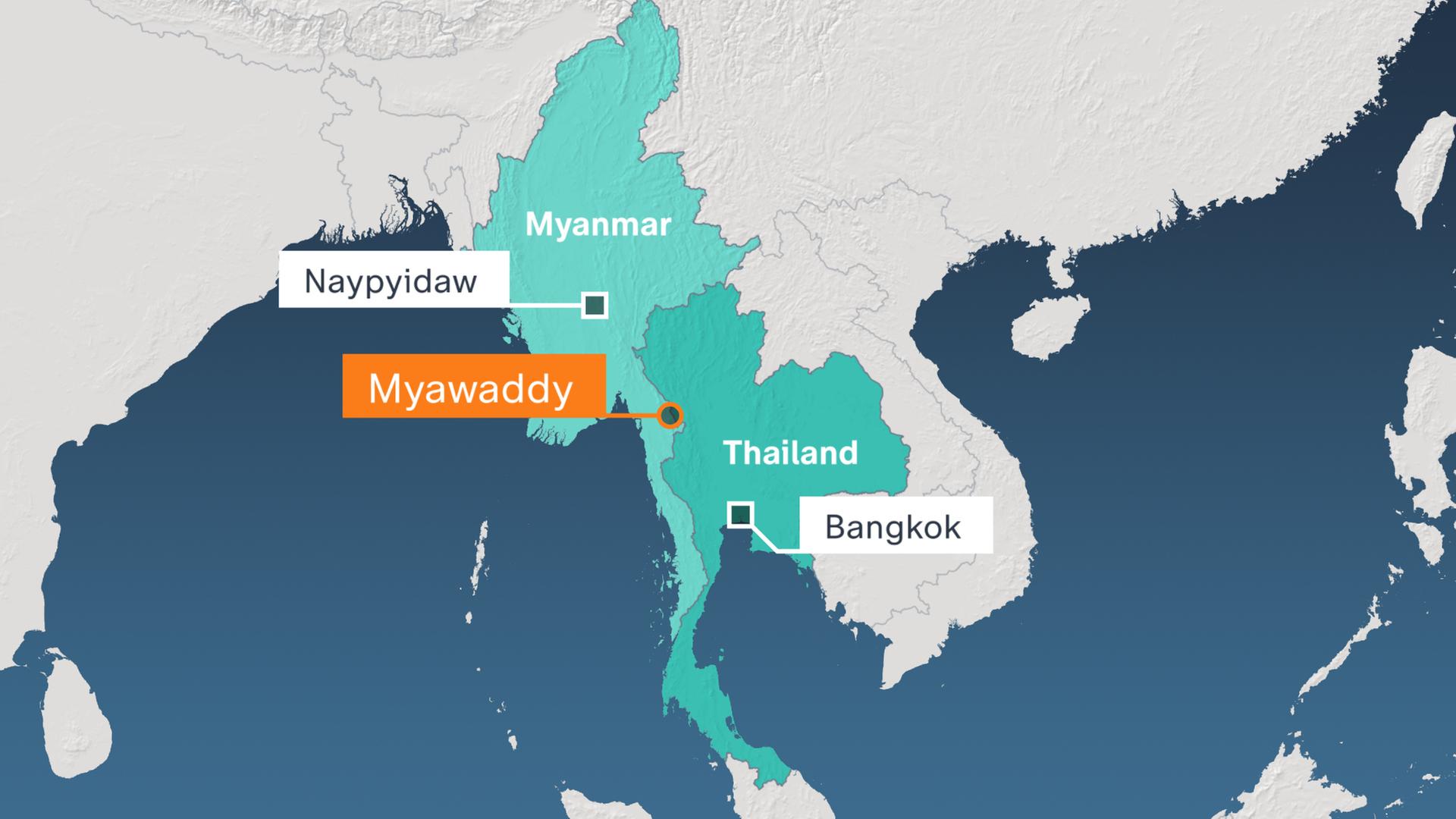 Karte: Thailand und Myanmar