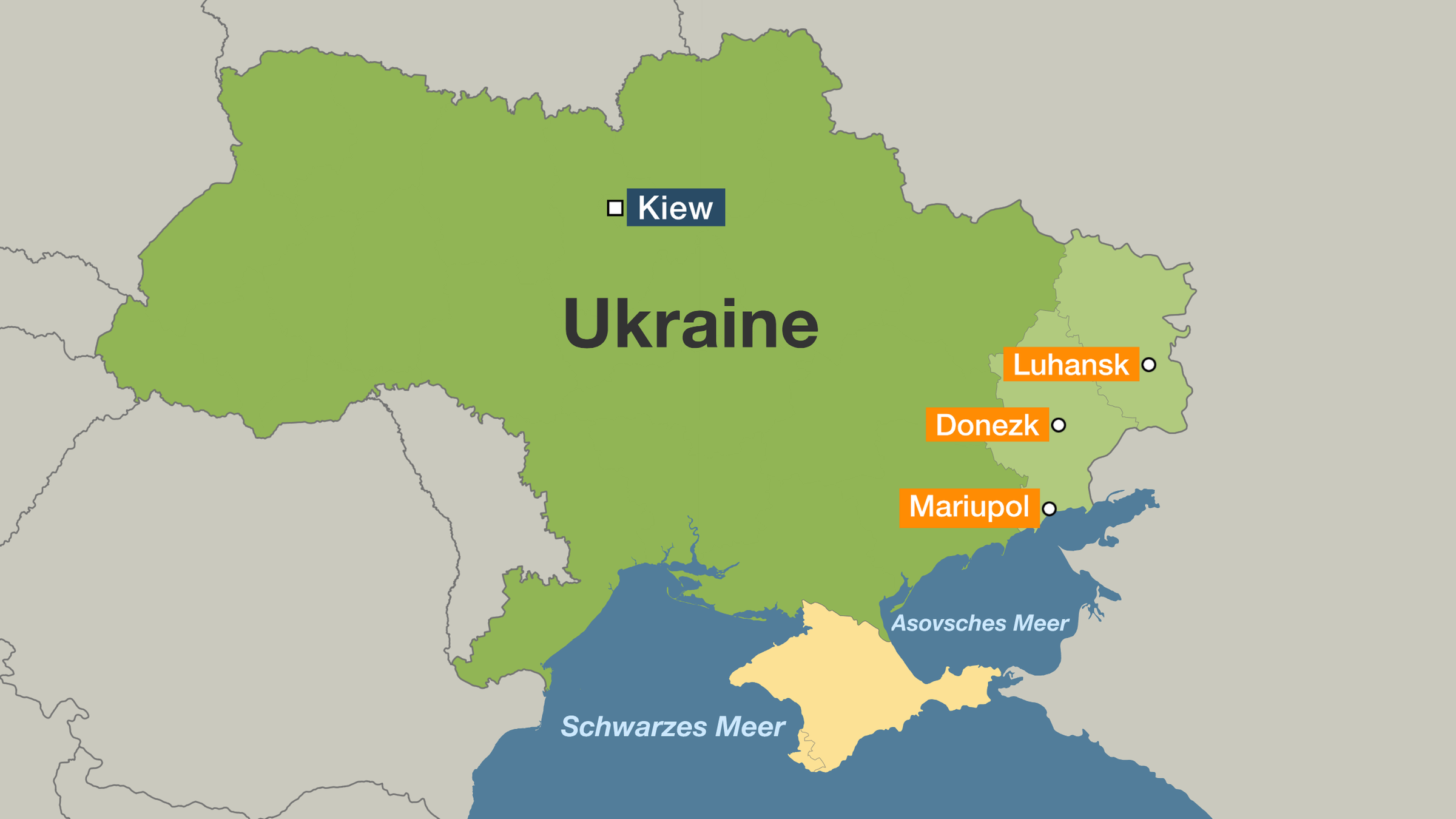 Infokarte - Ukraine - Autonome Republik Krim - Luhansk - Donezk - Mariupol