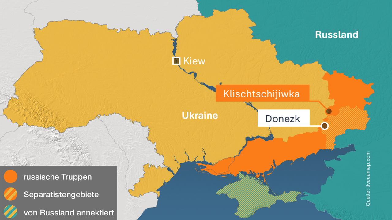 Karte: Klischtschijiwka in der Ukraine