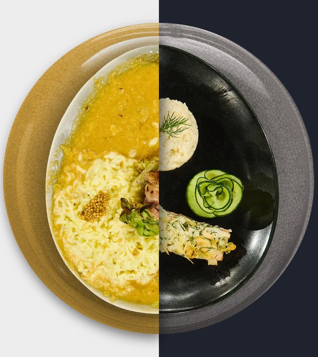 Kartoffelschnee vs. Lachs