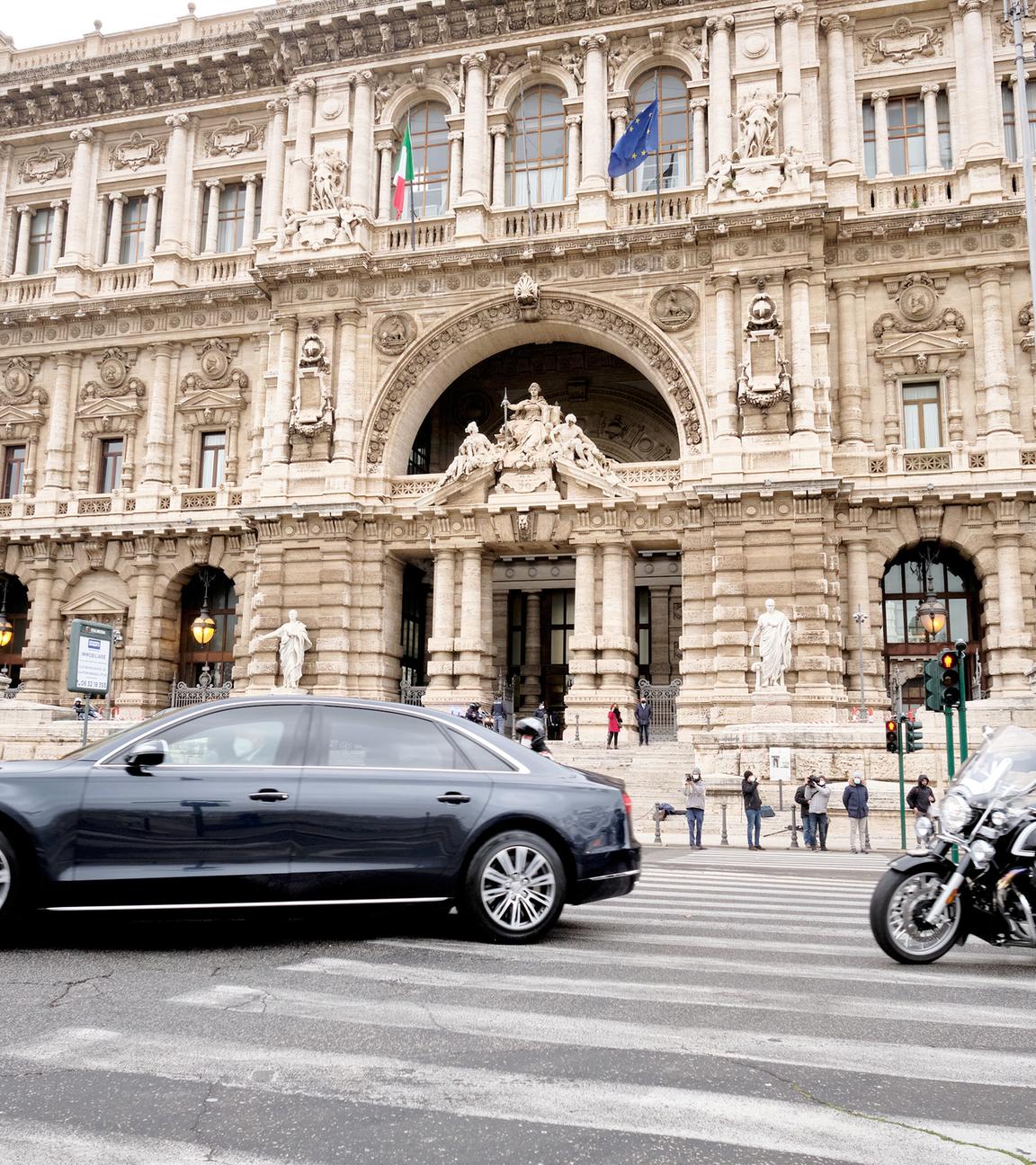 Die Fassade des Kassationsgerichtshofs in Italiens Hauptstadt Rom