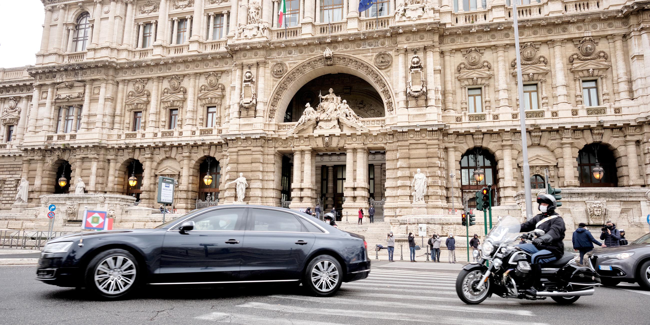 Die Fassade des Kassationsgerichtshofs in Italiens Hauptstadt Rom