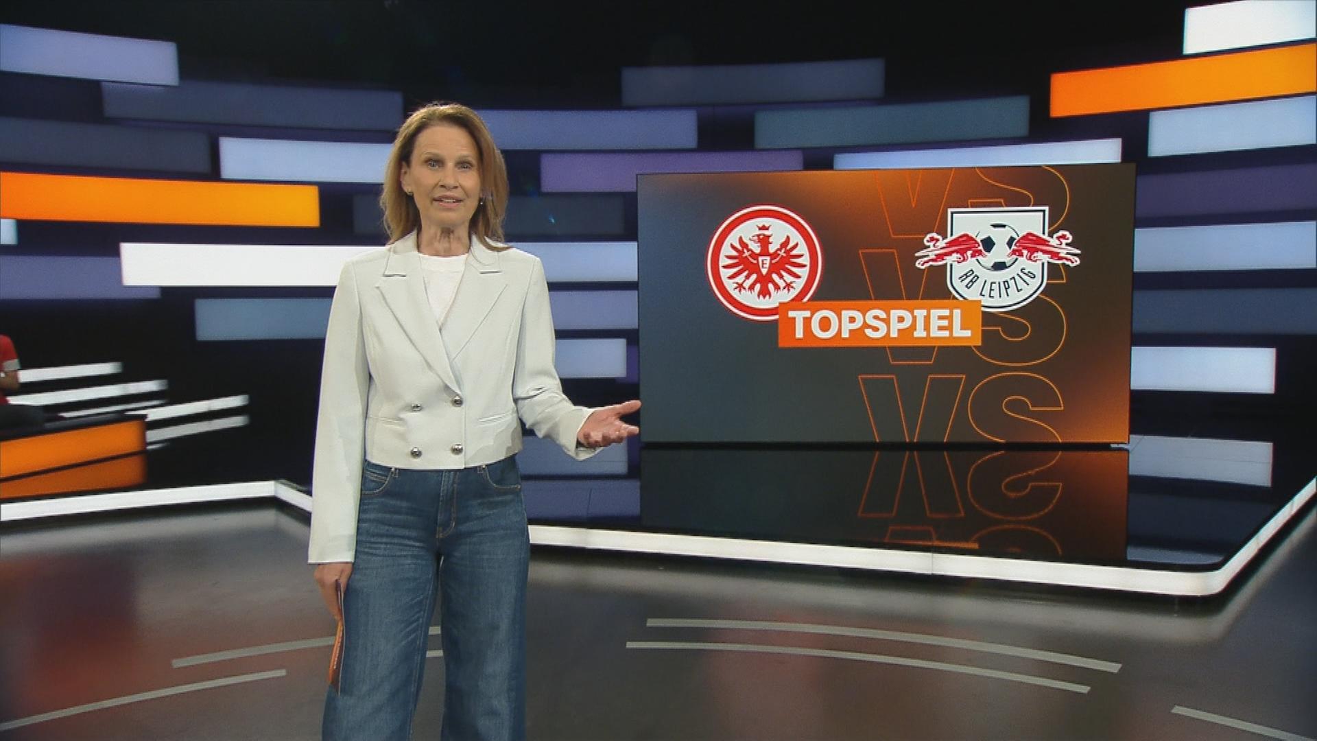 Katrin Müller-Hohenstein im Sportstudio. 