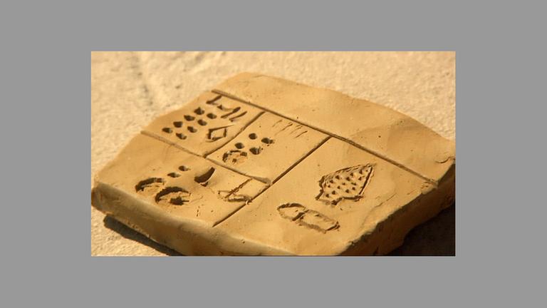 Keilschrift in Ton