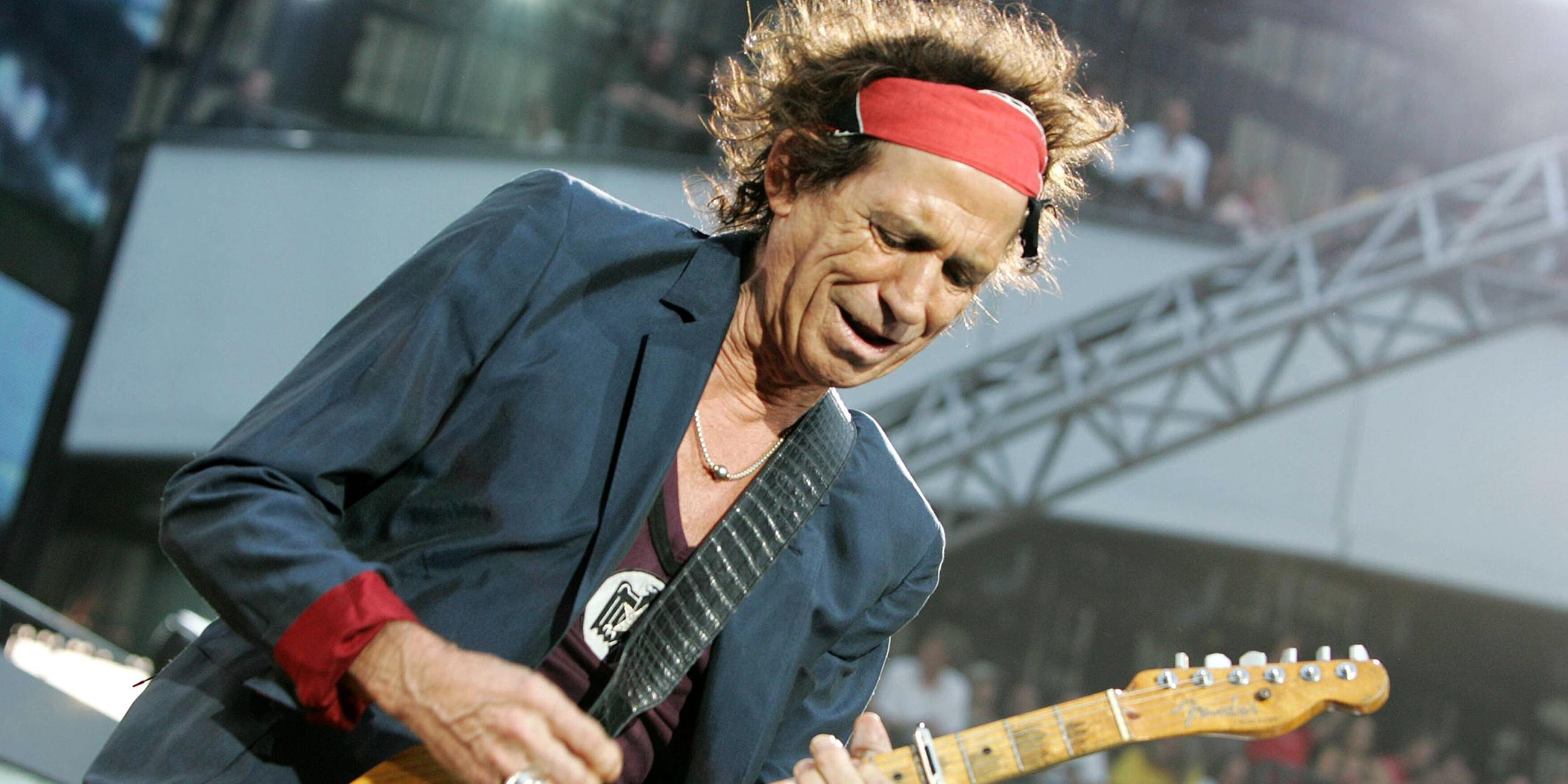 The Rolling Stones mit Keith Richards auf ihrer "A Bigger Bang Tour 2006" im Berliner Olympiastadion.