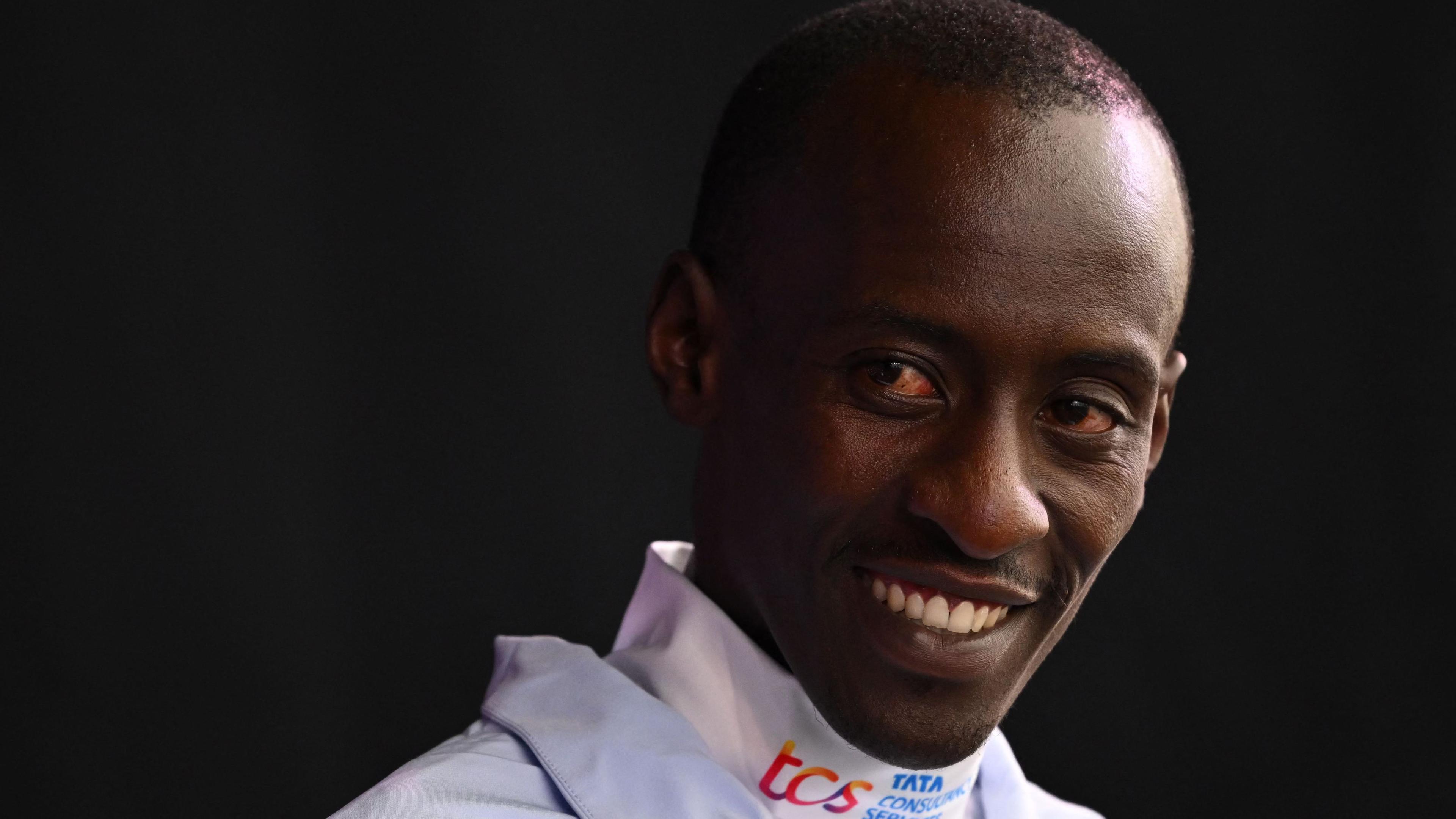 Der kenianische Marathon-Weltrekordhalter Kelvin Kiptum