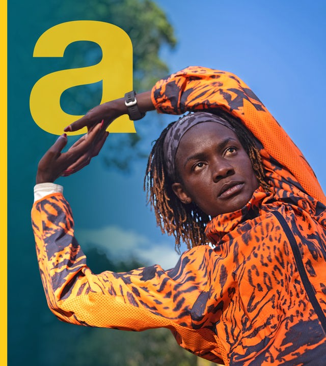 Joan Chelimo beim Stretching - 2023