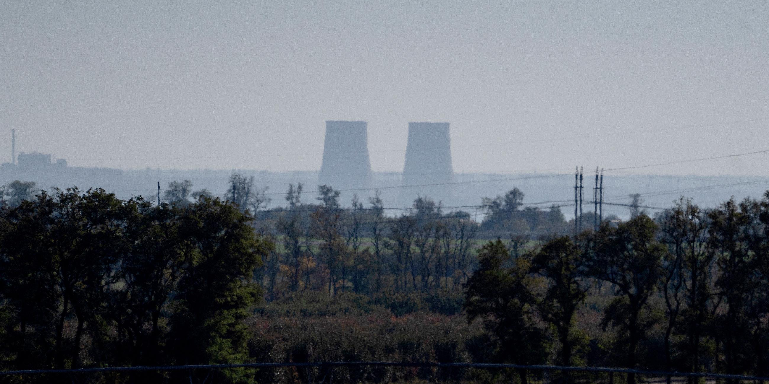 Kernkraftwerk Saporischschja aus der Ferne