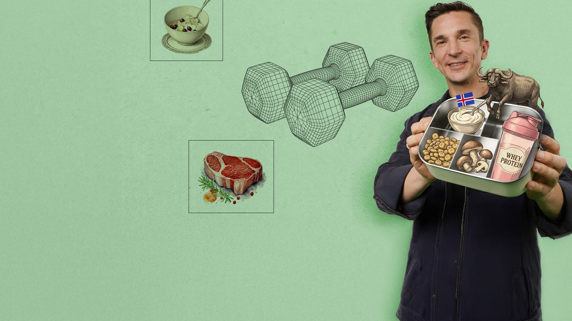 Erik Meyer hält eine Brotdose in der Hand