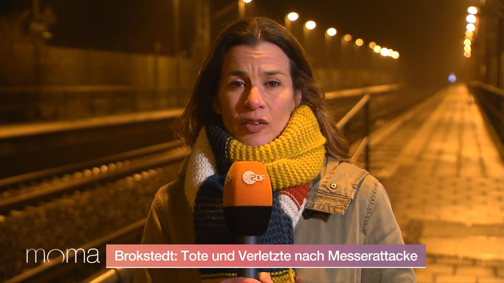 Sohad Khaldi | ZDF-Reporterin in Brokstedt / Schleswig-Holstein