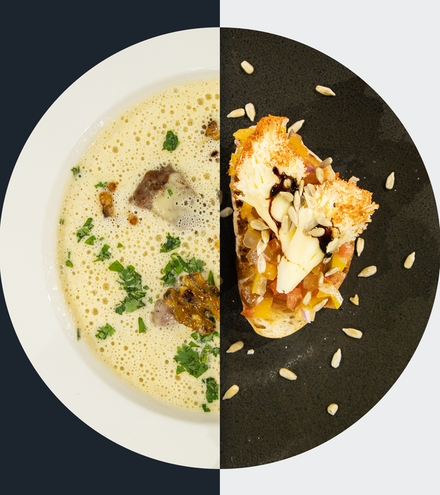 Kichererbsensuppe vs. Crostini mit Tomate
