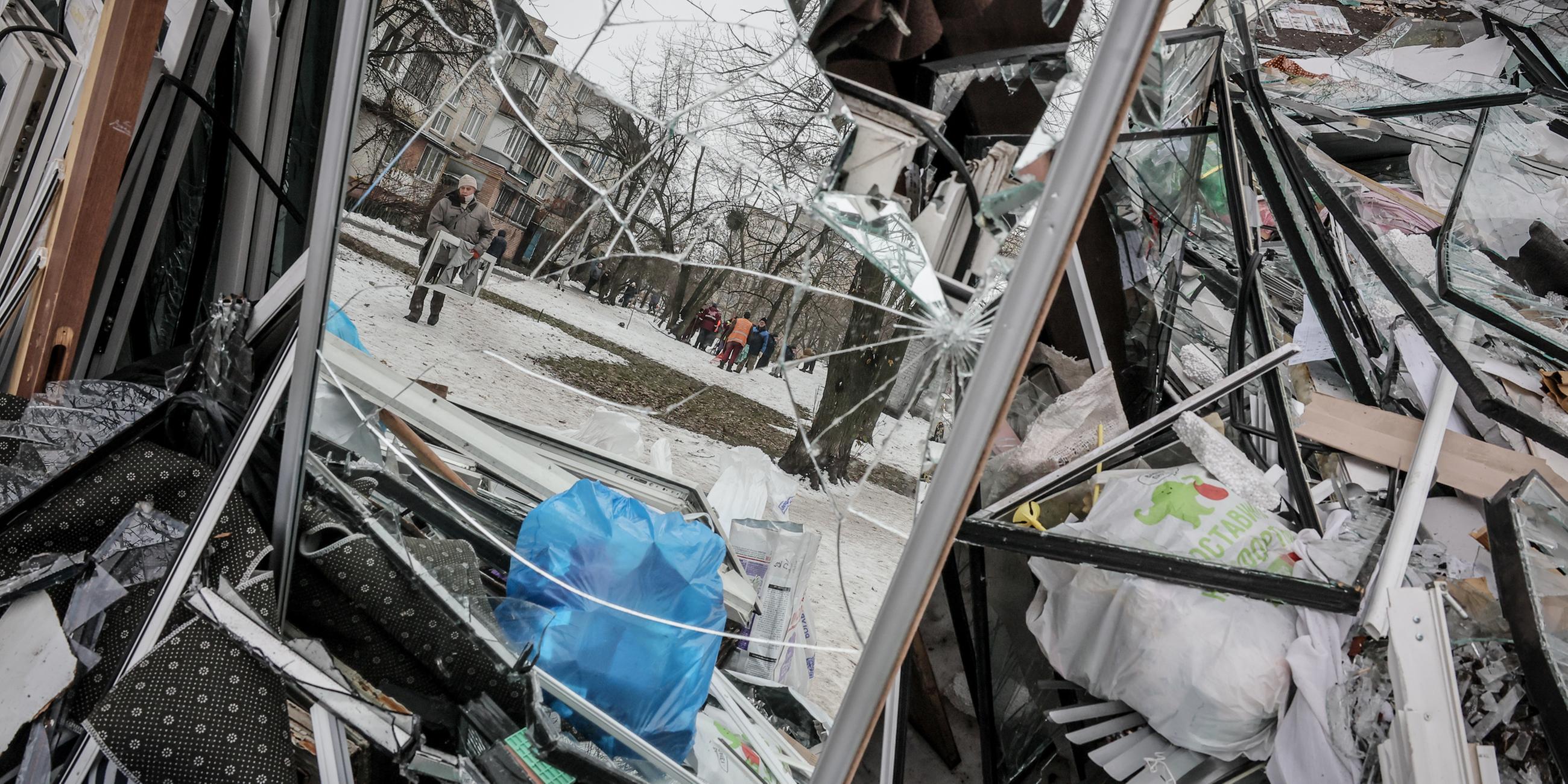Zerstörungen in Kiew