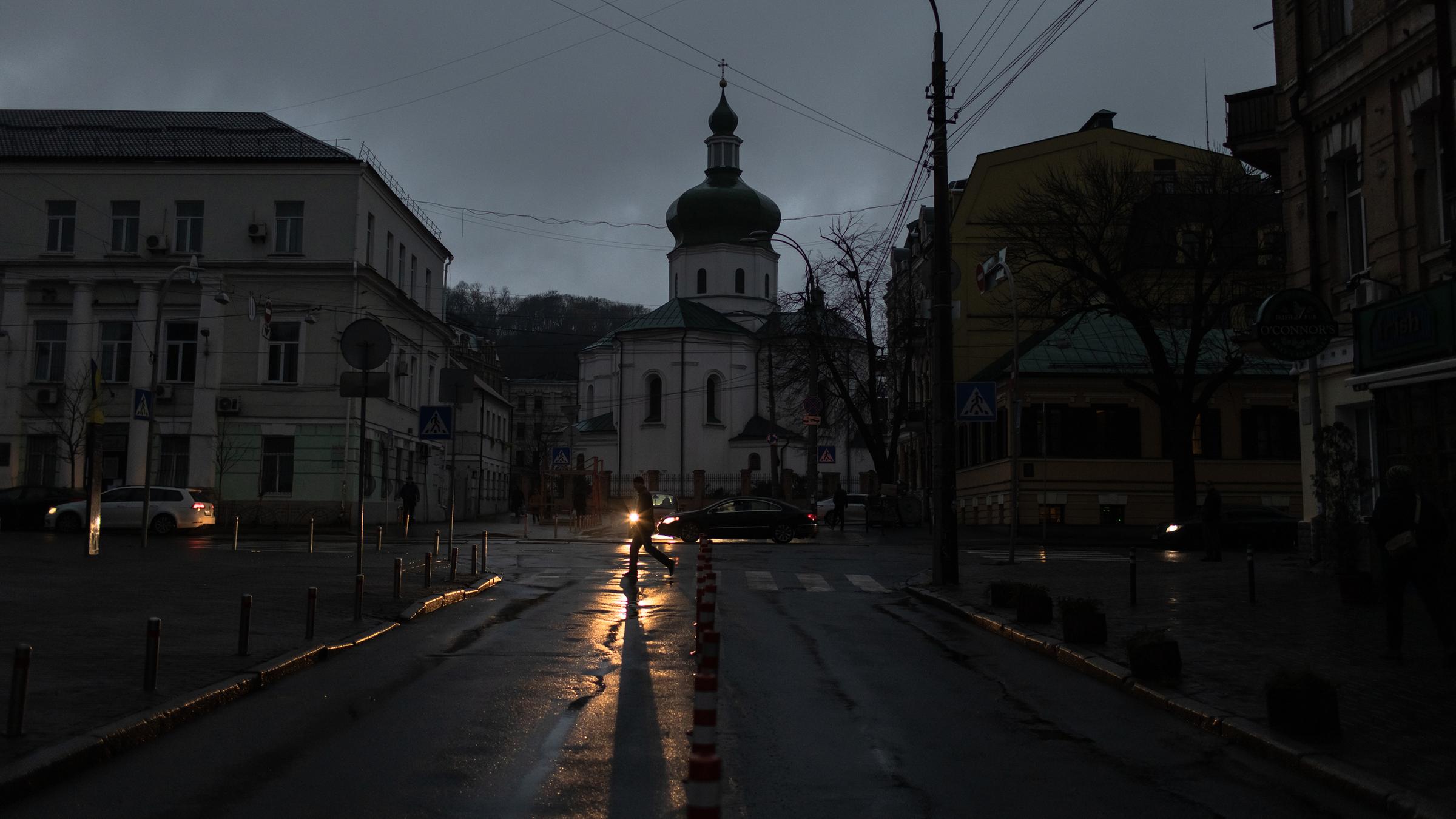 Power outages in Kiev, the capital of Ukraine