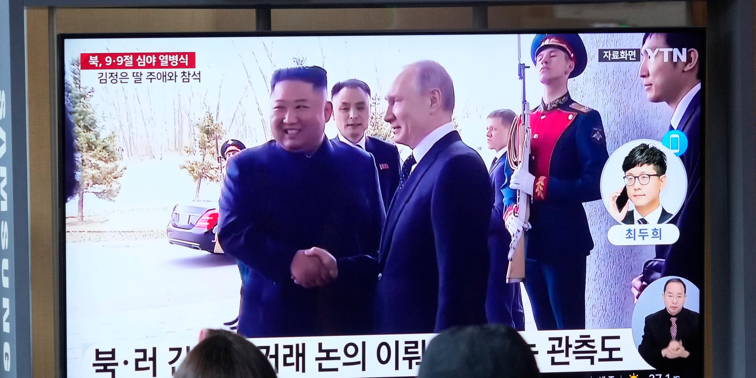 Nordkoreas Machthaber Kim Jong Un und Russlands Präsident Wladimir Putin