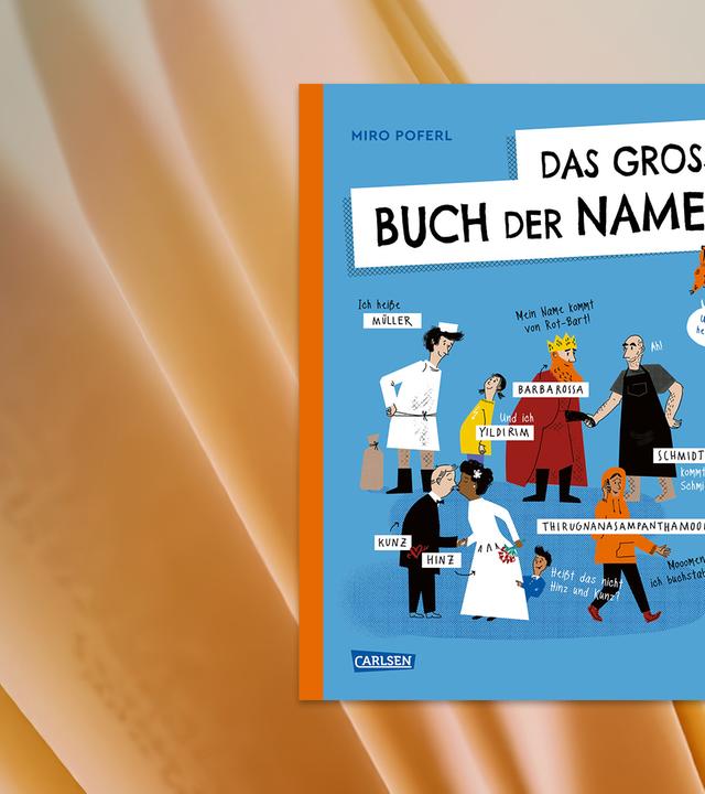 Auf dem Cover des Kinderbuches sieht man die Illustration von Menschen verschiedenen Alters vor blauem Hintergrund.