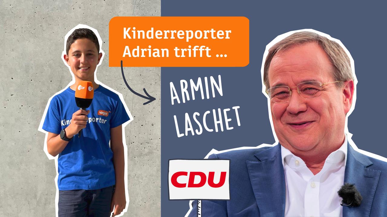 Logo Kinderreporter Interview Mit Armin Laschet Cdu Zdftivi