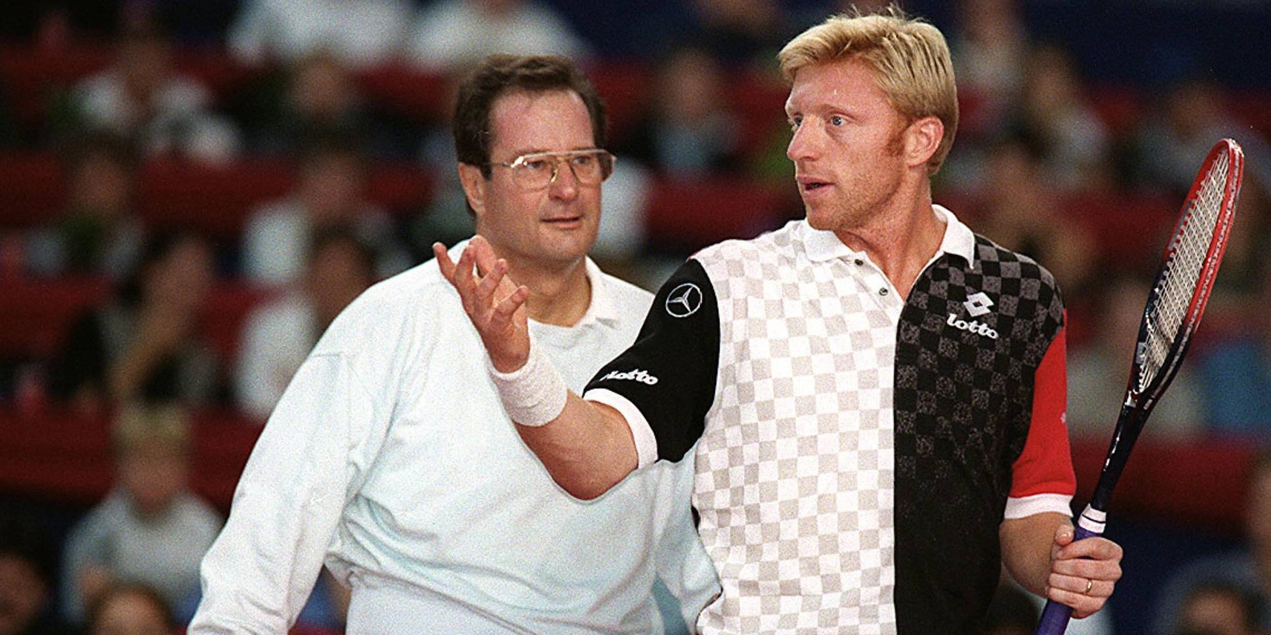 Stuttgart Eurocard Open 1997: Boris Becker und Klaus Kinkel