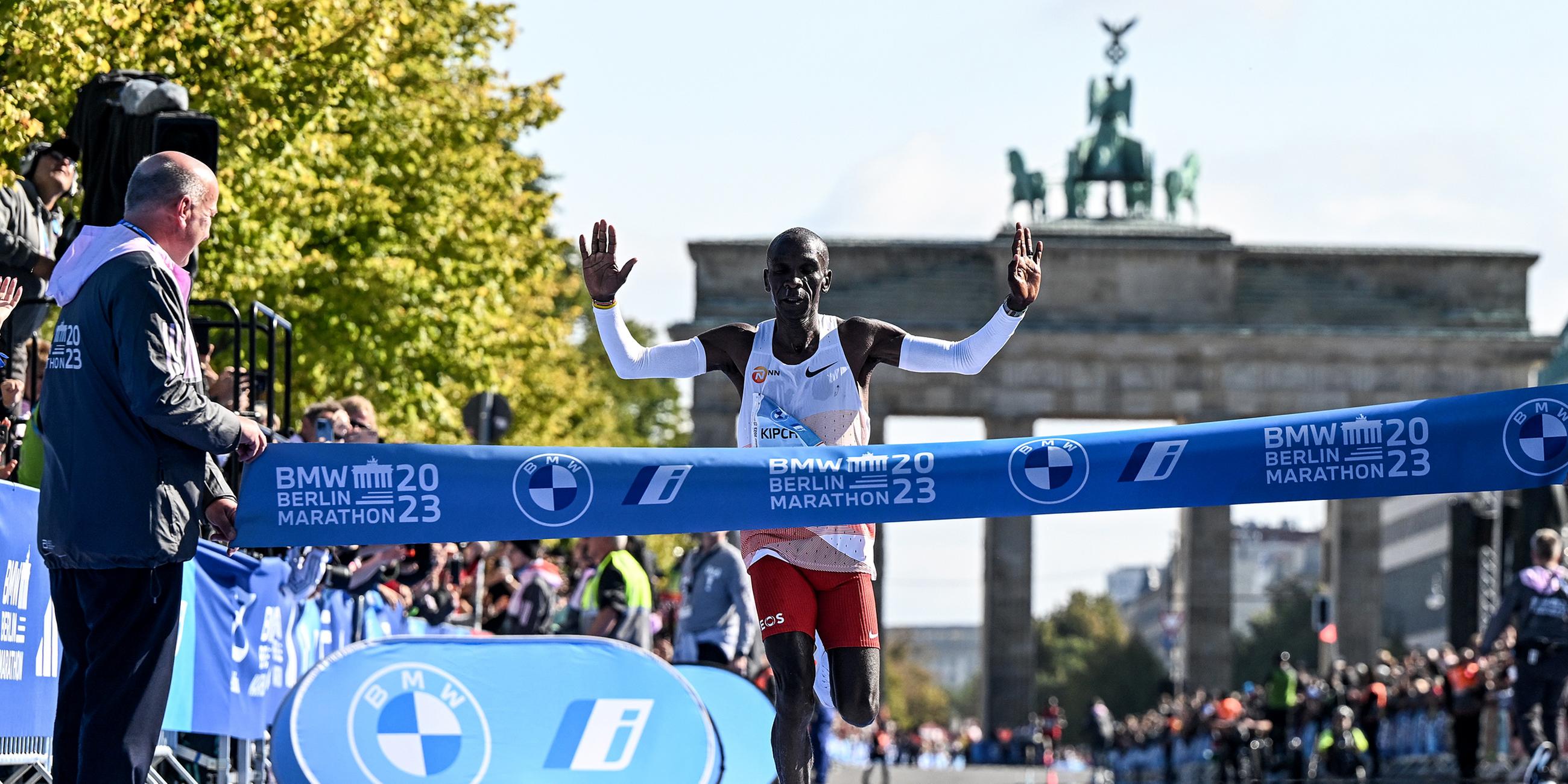 Eliud Kipchoge beim Berliner Marathon am 24.09.23.