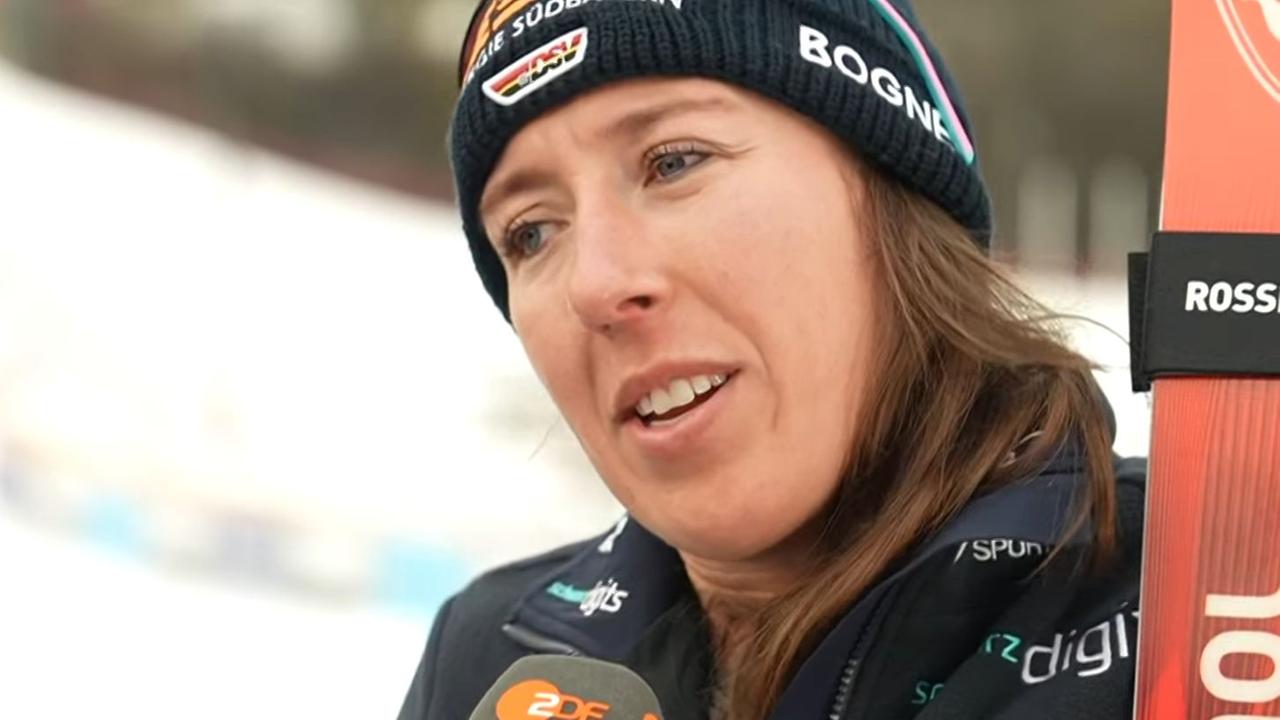 DSV-Skirennläuferin Kira Weidle-Winkelmann im Interview nach dem Abfahrtsfinale in Kvitfjell