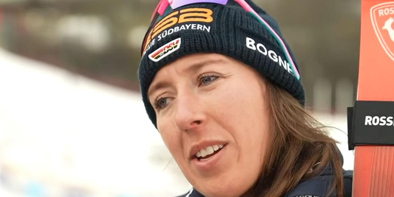 DSV-Skirennläuferin Kira Weidle-Winkelmann im Interview nach dem Abfahrtsfinale in Kvitfjell
