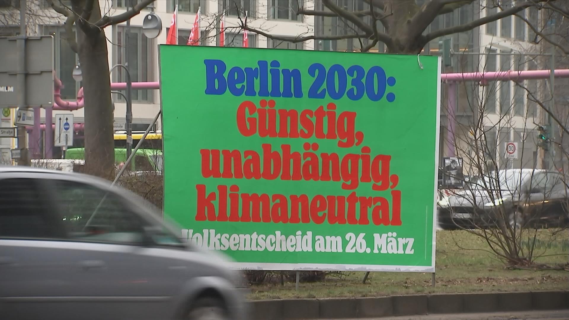 Plakat für das klimaneutrale Berlin.