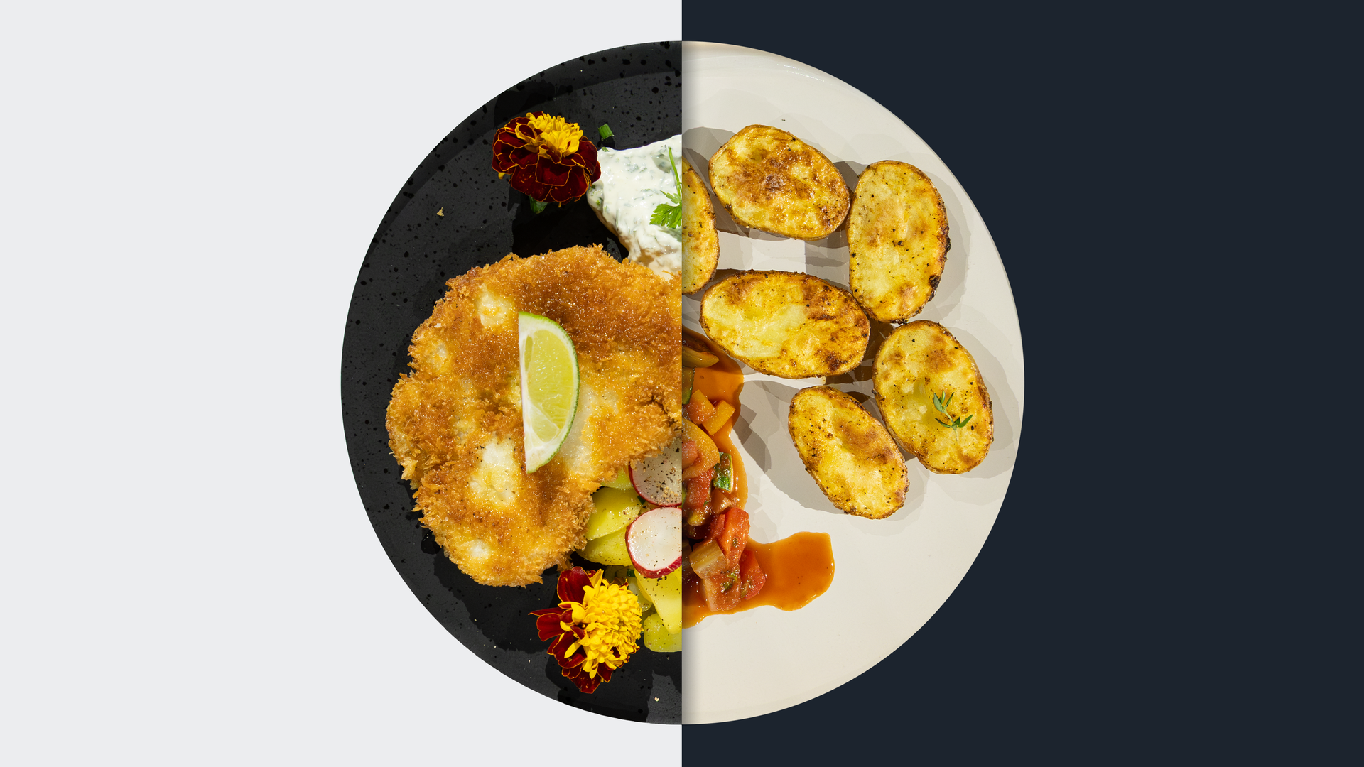 Knusper-Blumenkohl vs. Ofenkartoffeln