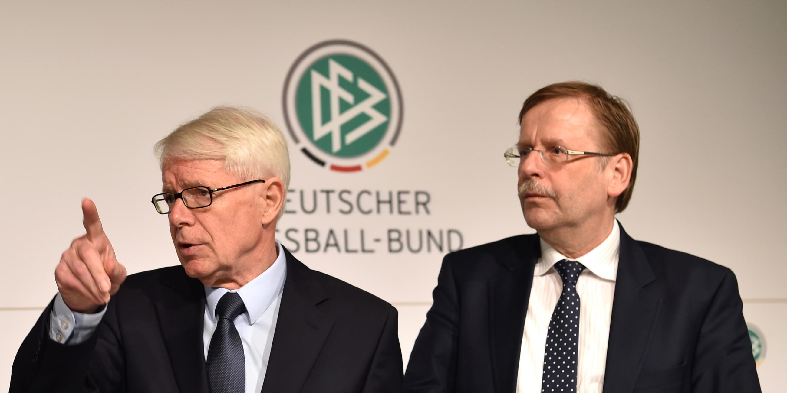 Reinhard Rauball (l) und Rainer Koch