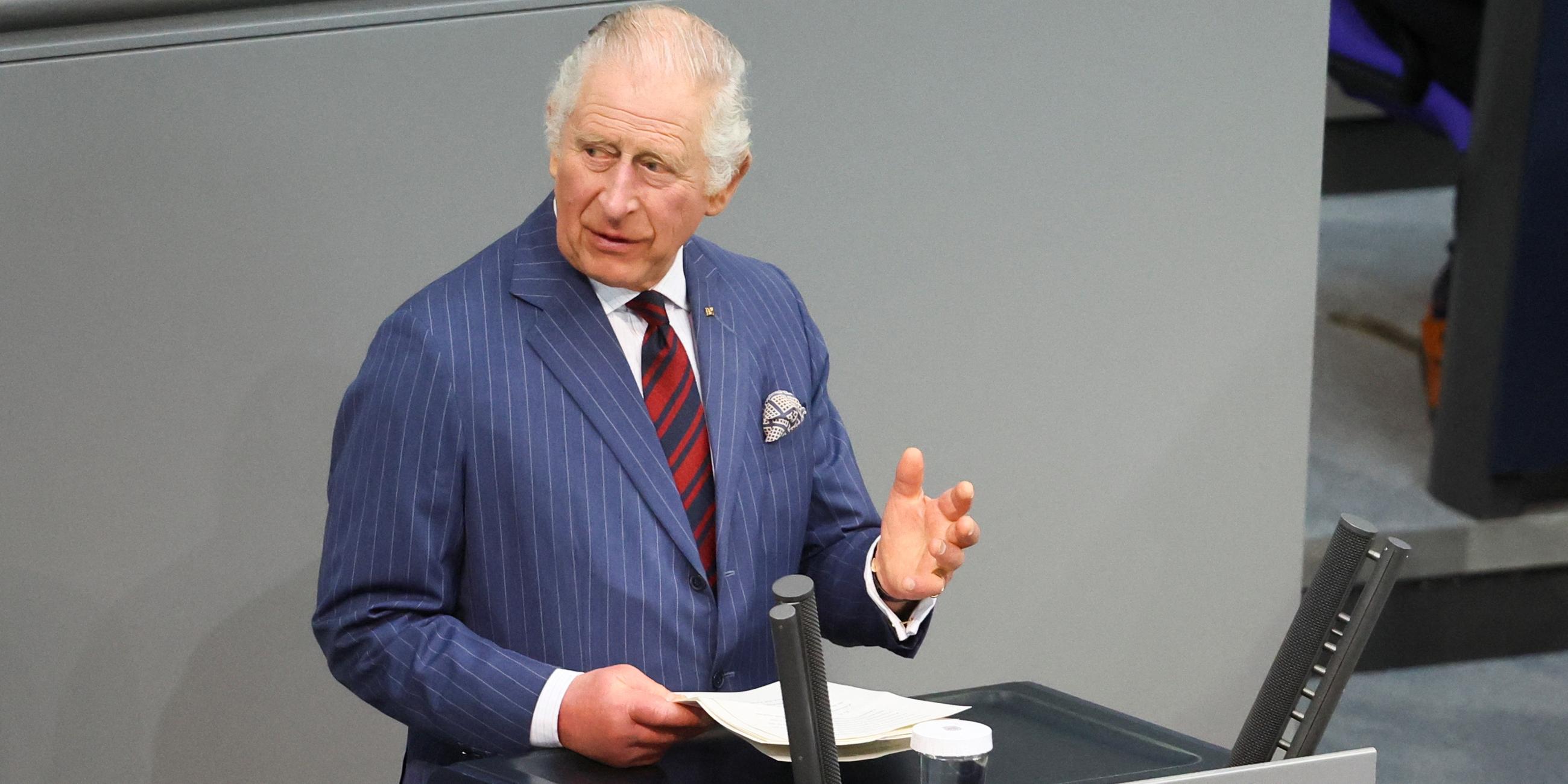 König Charles spricht im  Bundestag