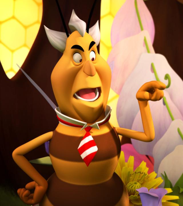 Richter Bienenwachs hält seiner Nichte - Prinzessin Natalie - eine Predigt. Sie steht mit Krone im Thronsaal.