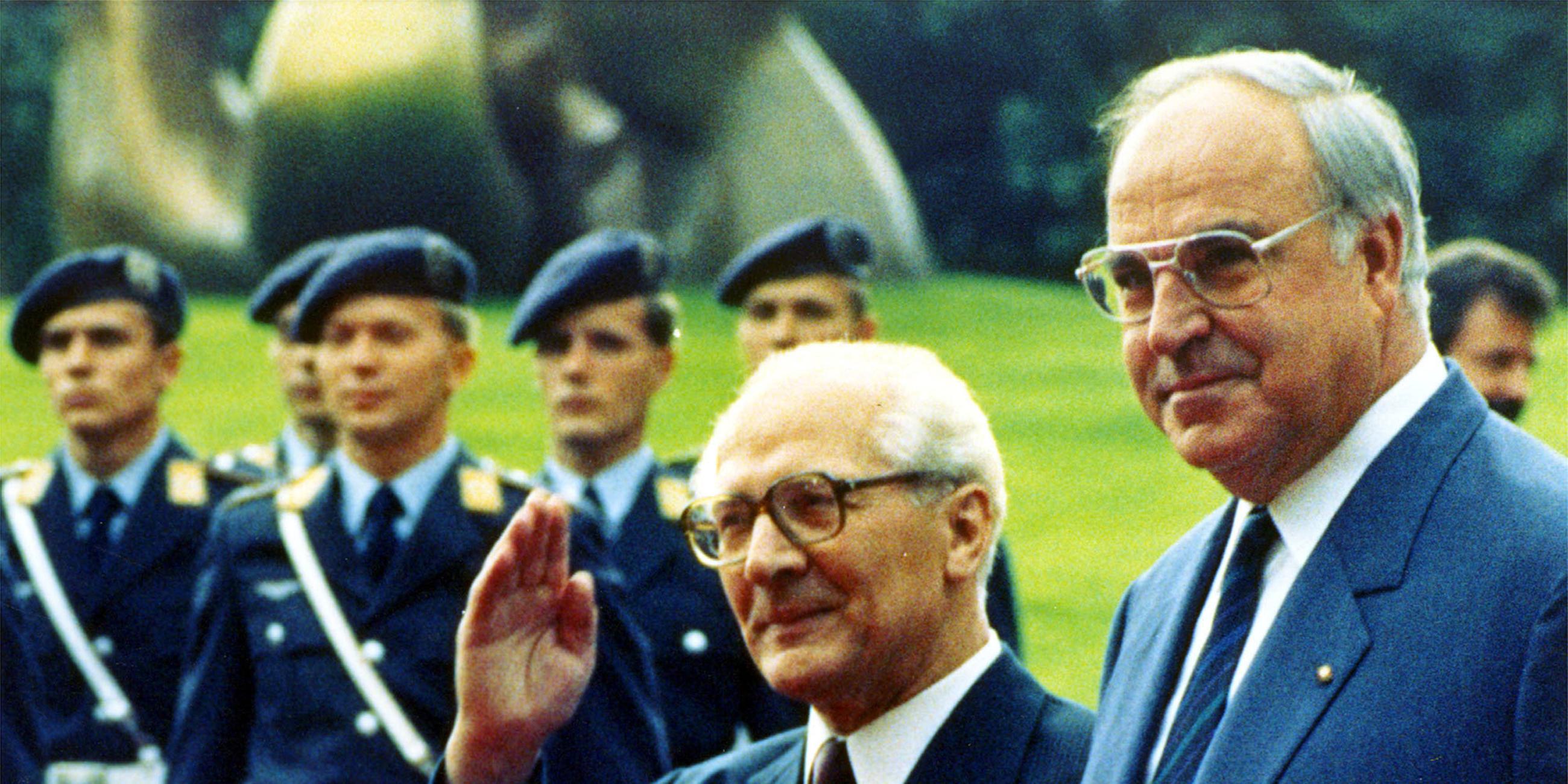 Helmut Kohl empfängt Erich Honecker zum Staatsbesuch 1987