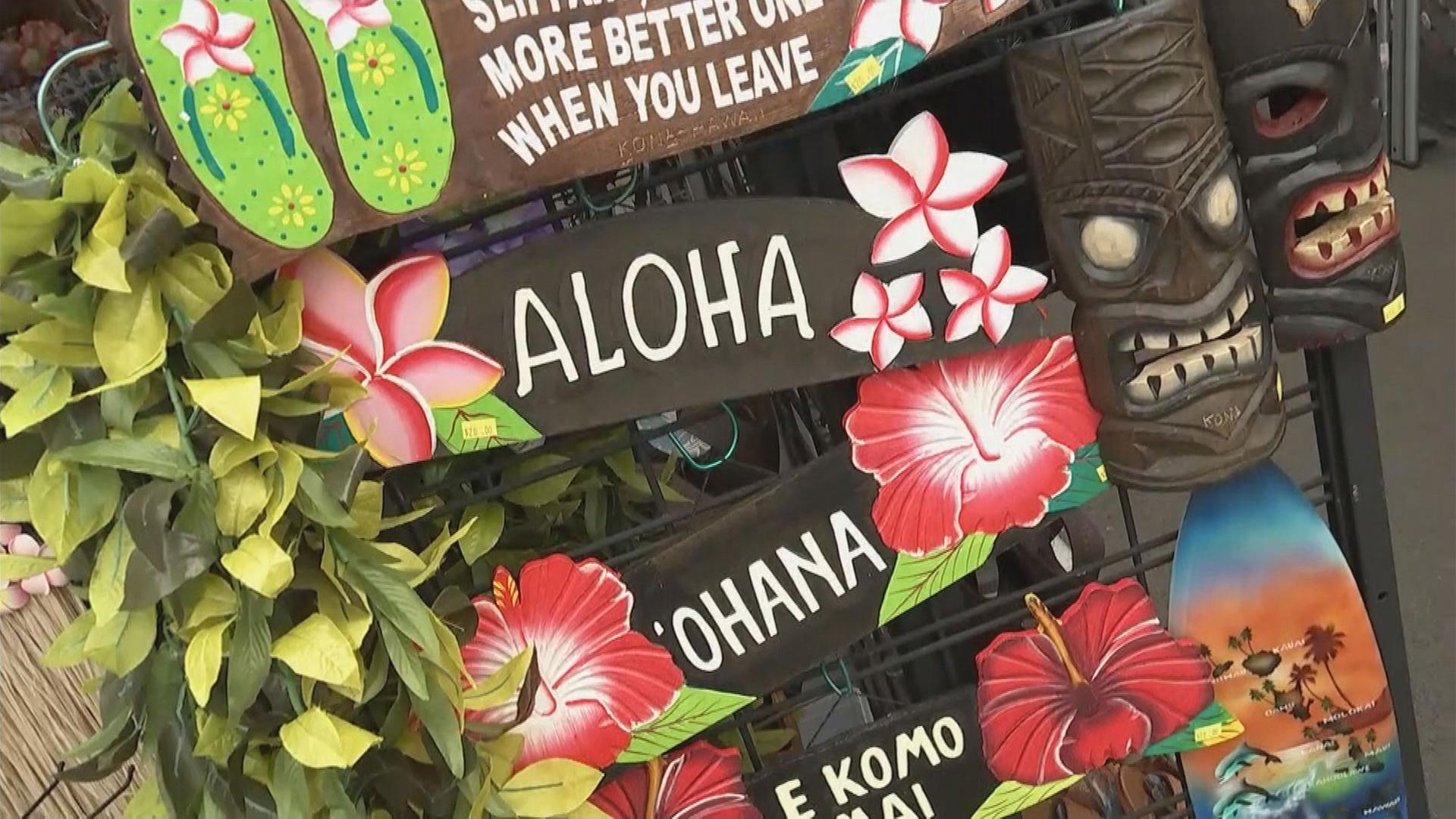Aloha in Kona-Schild